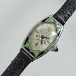 An Art Deco Fontain ladies wristwatch,
