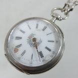 A 19th century open faced pocket watch,