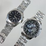 A Seiko gentleman's stainless steel cased wristwatch,