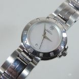 A ladies steel cased wristwatch, by Michel Herbelin,