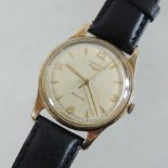 A 9 carat gold cased Longines gentleman's wristwatch,