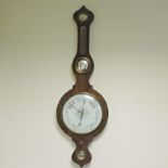 A 19th century rosewood cased wheel barometer,