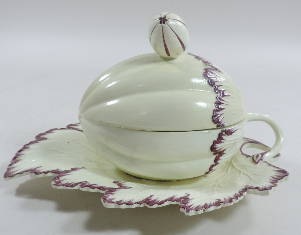 An 18th century creamware tureen and cover, - Image 5 of 12