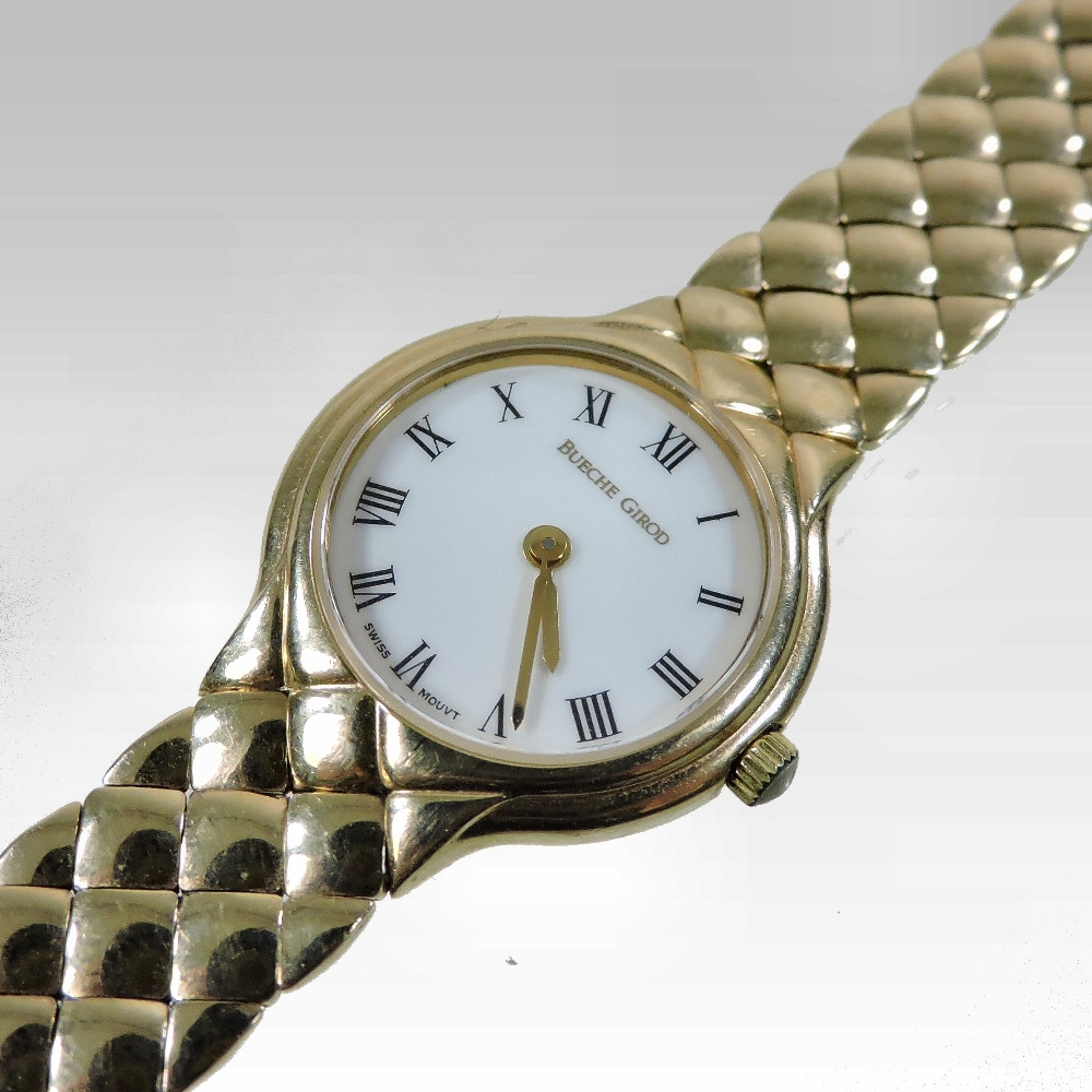 A Bueche-Girod 9 carat gold cased ladies wristwatch, - Image 3 of 5
