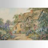 Joseph Halford-Ross, 1866-1909, 'A Warwickshire Garden', signed watercolour,