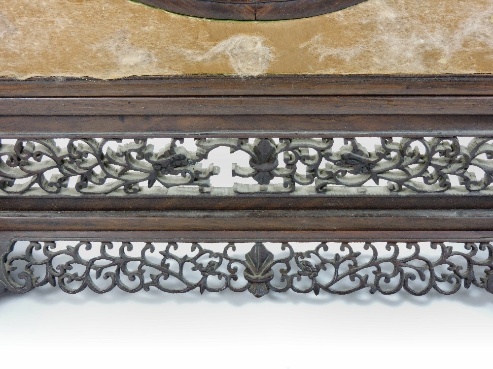 An early 20th century Chinese carved rosewood table screen, - Image 5 of 5
