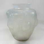 A Rene Lalique 'Domremy' opalescent glass vase, designed circa 1926,