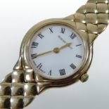 A Bueche-Girod 9 carat gold cased ladies wristwatch,