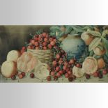 Giovanni Barbaro, 1864-1915, still life of fruit, signed, watercolour,