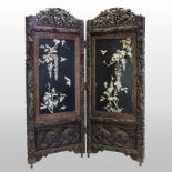 A 19th century Chinese carved hardwood,