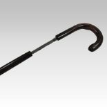 A 19th century simulated rosewood swordstick,