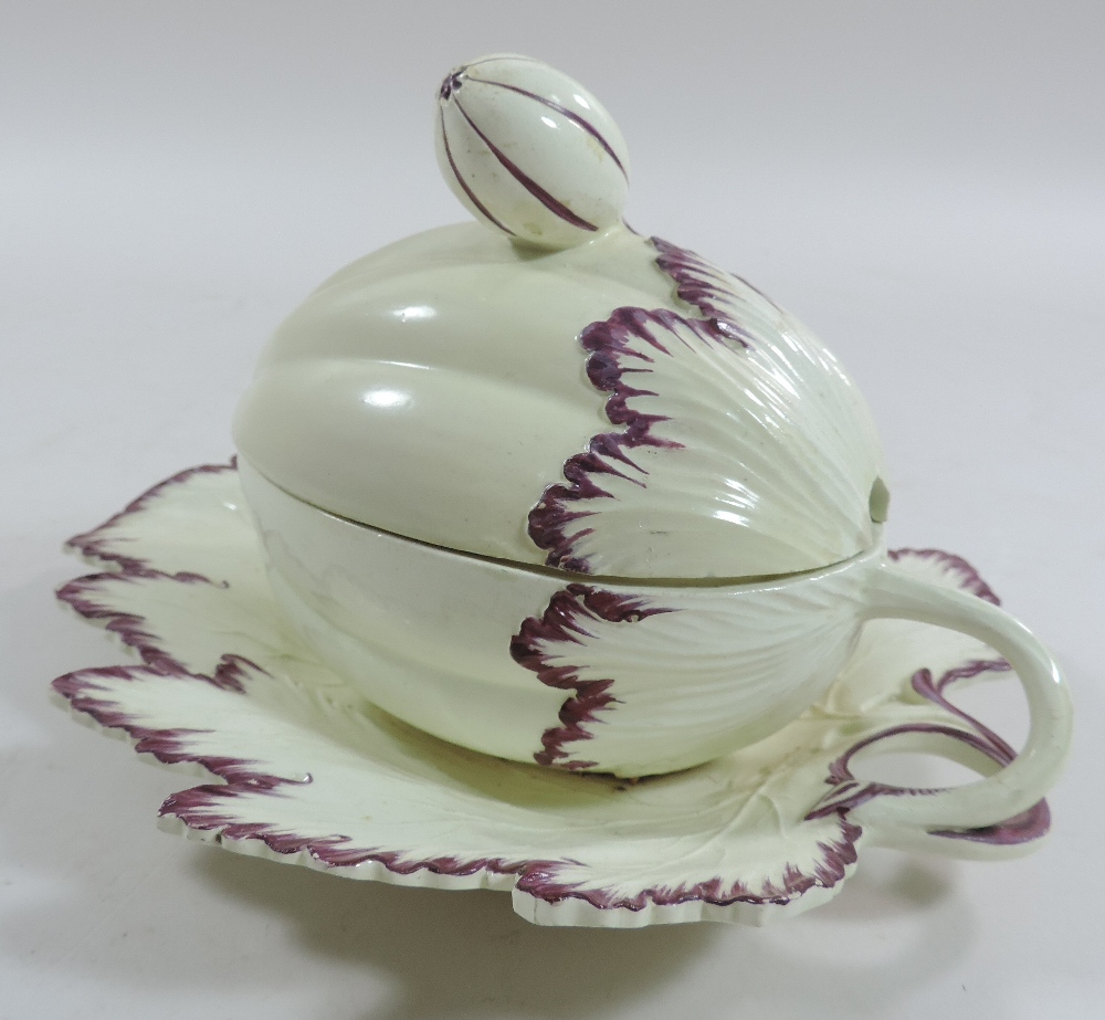 An 18th century creamware tureen and cover, - Image 4 of 12