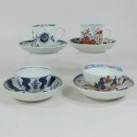 An 18th century Worcester porcelain tea bowl and saucer, circa 1770,