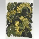 John Bratby (*ARR), 1928-1992, Sunflowers II, coloured lithograph, 59/75, signed in pencil,