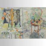 Elizabeth Jane Lloyd (*ARR), 1928-1995, 'Bentwood chair New Hampshire', signed watercolour,
