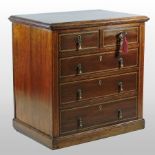 An Edwardian mahogany and chequer inlaid collector's chest,