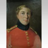 English School, 19th century, a head and shoulders portrait of a young officer,
