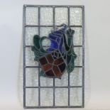 A 20th century stained glass panel,