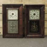 An American shelf clock, together with another,