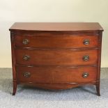 A Regency style mahogany bow front chest,