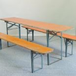 A Bierkeller table, 216cm,