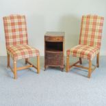 A walnut bow front bedside cabinet 38cm,