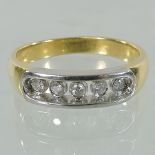 An 18 carat gold and diamond half eternity ring,