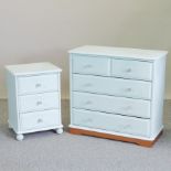 A painted pine chest of drawers, 84cm,