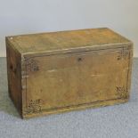 A Victorian grained pine blanket box,