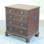 A 19th century mahogany chest of drawers, of small proportions,