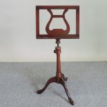 A Victorian style turned music stand,