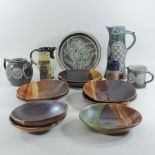 A collection of studio pottery, mainly Bob Dawe,