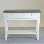 A cream painted side table,100cm,