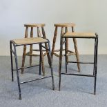 A pair of kitchen stools,