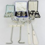 A collection of silver plated cutlery,