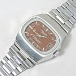 A 1970's Favre Leuba quartz Raider 32768Hz electronic gentleman's wristwatch,