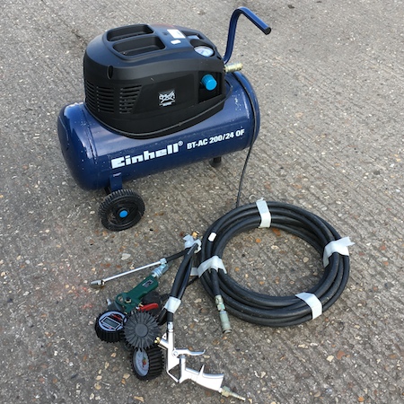 An Einhell air compressor,