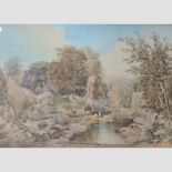 English school, 19th century, landscape watercolour,