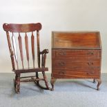 A teak bureau, 81cm,