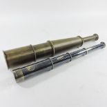 A reproduction Flying Scotsman brass telescope, 40cm,