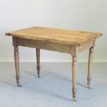 An antique oak side table,