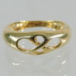 An 18 carat gold Tiffany knot shaped ring