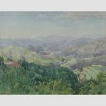 F C W Fosbery, early 20th century, mountain landscape, signed and dated 1915, watercolour,