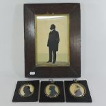 English school, a silhouette portrait of Rev William Tate,