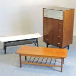 A 1970's chest of drawers, 68cm,