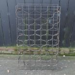 An iron wine rack,