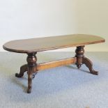 An oak coffee table,