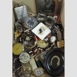 A collection of costume jewellery, to include medals,