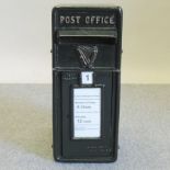 A reproduction Irish GPO black painted postbox,
