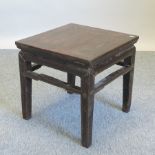 A 19th century Chinese hardwood occasional table,